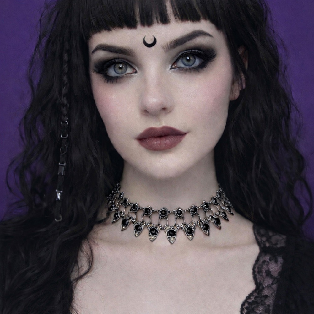 💖 Kenny Ma Silver Choker with Black Onyx, Size 16 inch - Picture 12 of 12